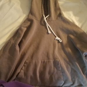 Grey cropped hoodie